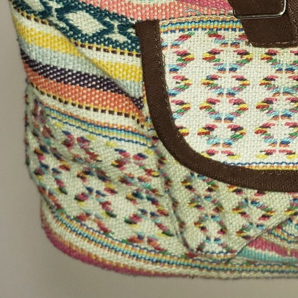 BOHO MULTICOLOUR EMBROIDERY BACKPACK RUCKSACK BAG - Pre-Owned - Picture 5 of 7